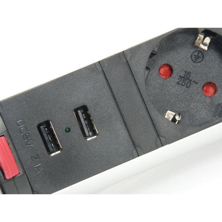 Regleta Equip Pop-up Para Mesa 3 Tomas + 2 Puertos Usb Con Interruptor Aluminio Diametro 60mm