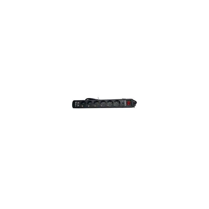 Regleta De Proteccion Riello Thunder 6 Shukos + 2 Usb Con Interruptor On/off
