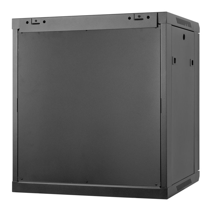 Armario Mural 19" Aiten Data 12u Ai6412s 600 X 450 X 635 2l Color Negro Puerta De Cristal Templado