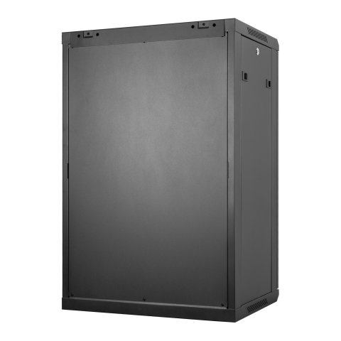 Armario Mural 19" Aiten Data 18u Ai6618 600 X 600 X 903 2l Color Negro Puerta De Cristal Templado Incluye Bandeja Y Ventilaci