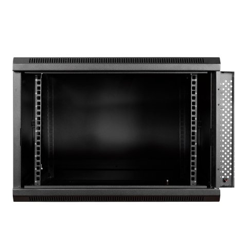 Armario Mural 19" Aiten Data 9u Ai6409s 600 X 450 X 520 2l Color Negro Puerta De Cristal Templado