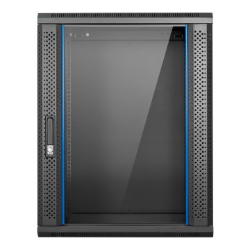 Armario Mural 19" Aiten Data 15u Ai6615s 600 X 600 X 769 2l Color Negro Puerta De Cristal Templado 2