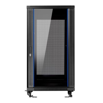 Armario De Suelo 19" Aiten Data 22u Ai6822s 600 X 800 X 1166 2cl 4r Mo Color Negro Puerta De Cristal Templado Puerta Trasera  2