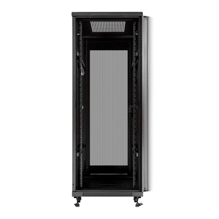Armario De Suelo 19" Aiten Data 37u Ai6837s 600 X 800 X 1780 2cl 4r Mo Color Negro Puerta De Cristal Templado Puerta Trasera 