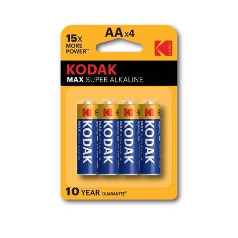 Pila Kodak Super Alcalina Max Lr6 Aa Pack 4 ( 2800 Mah At 75 Ohms To 0.8 Volts ) (ecotasas Incluidas) 30952867   