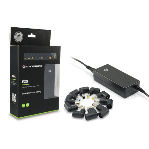 Cargador Universal De Portatil Conceptronic 65w Automatico 18.5v A 20v 10tips