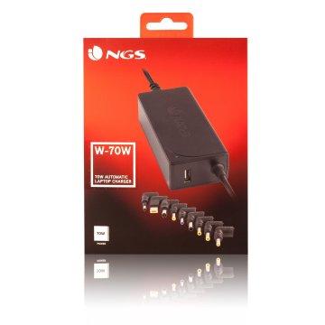 Cargador Universal De Portatil Ngs W-70 Automatico 70w 9 Tips 2