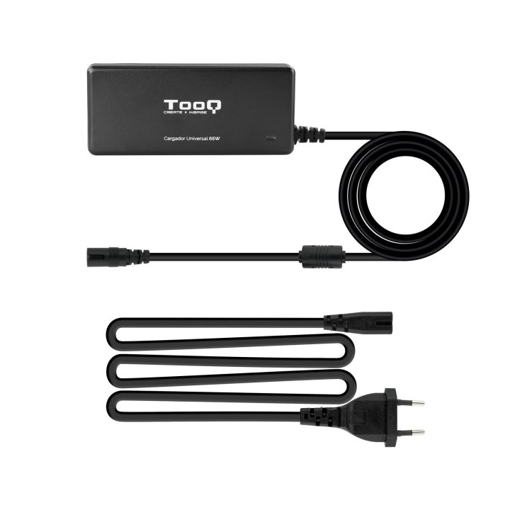 Cargador Universal De Portatil Tooq Tqlc-65bs02at 65w Automatico 8 Conectores Puerto Usb