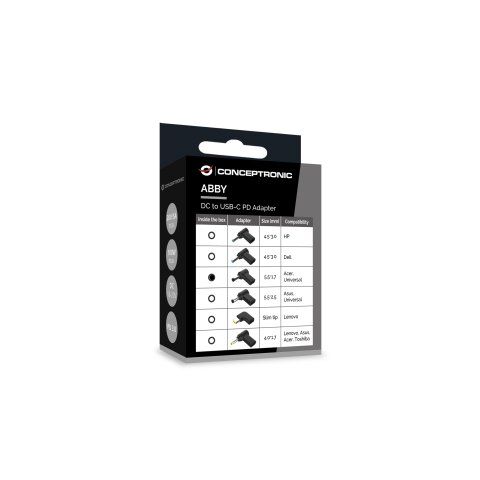 Adaptador Tip Cargador Conceptronic Usb-c A Dc Acer universal 5.5x1.7mm, 18-20v