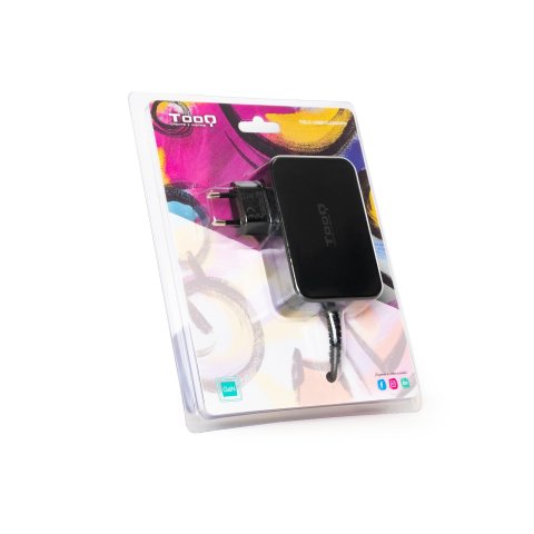 Cargador De Pared Tooq Tqlc-usbcgan90pd Usb-c Pd 90w Con Sistema Gan Color Negro