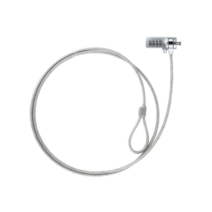 Cable De Seguridad Portatiles monitores televisiones Tooq Tqclk0015 Con Combinación 1.5 M Sistema Kensington