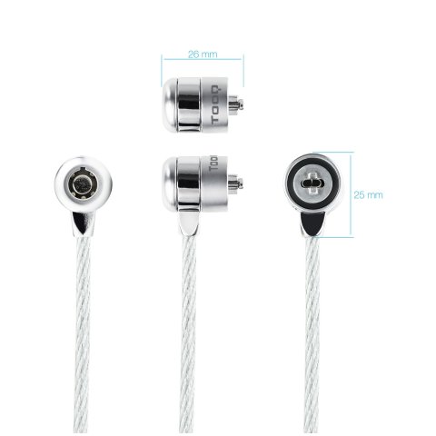 Cable De Seguridad Portatiles monitores televisiones Tooq Tqclk0025 Con Llave 1.5 M Sistema Kensington