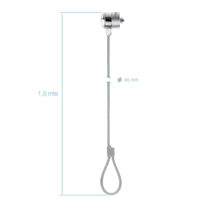 Cable De Seguridad Portatiles monitores televisiones Tooq Tqclk0025 Con Llave 1.5 M Sistema Kensington