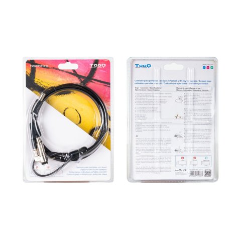 Cable Deseguridad Portatiles  monitores televisores Tooq Tqclkc0045-g Sistema Nano Con Llave