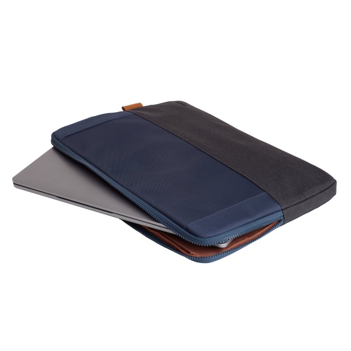 Funda Universal Trust Lisboa 24982 Soft Sleeve Color Negro azul Para Tablets portatiles Hasta 16"