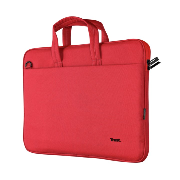 Maletin Trust Bologna Eco Para Portatiles Hasta 16" - Compartimento Principal Acolchado - Color Rojo 24449