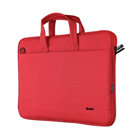 Maletin Trust Bologna Eco Para Portatiles Hasta 16" - Compartimento Principal Acolchado - Color Rojo 24449