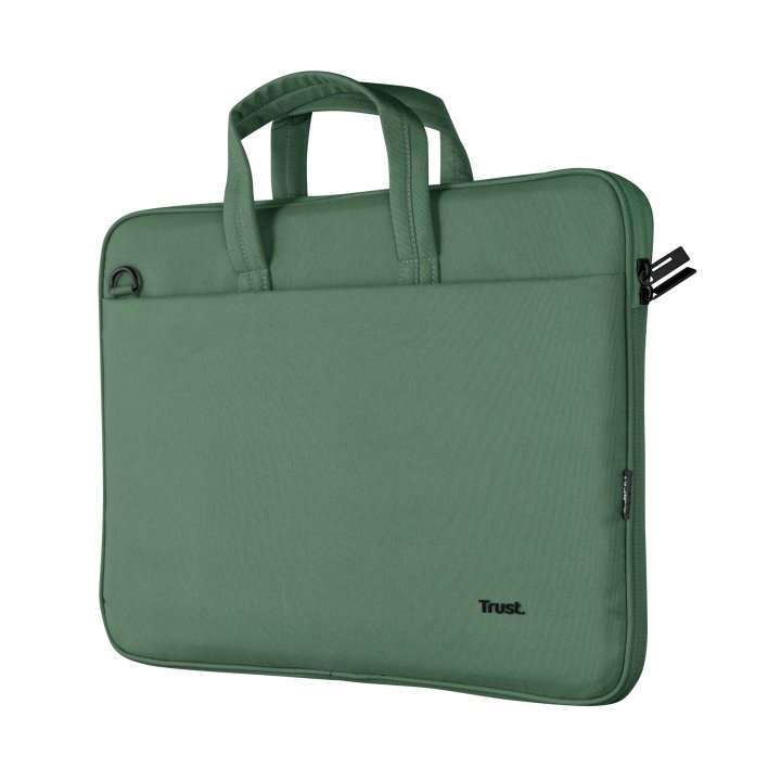 Maletin Trust Bologna Eco Para Portatiles Hasta 16" - Compartimento Principal Acolchado - Color Verde 24450