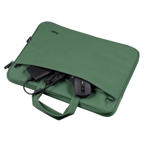 Maletin Trust Bologna Eco Para Portatiles Hasta 16" - Compartimento Principal Acolchado - Color Verde 24450