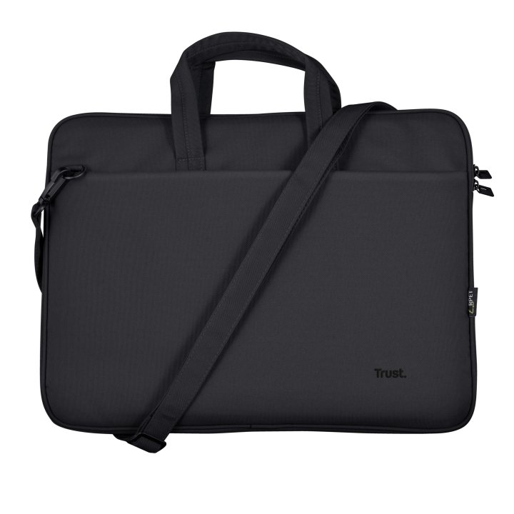 Maletin Trust Bologna Eco Para Portatiles Hasta 16" - Compartimento Principal Acolchado - Color Negro 24447