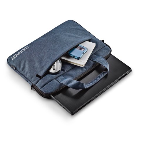 Maletin Ngs Charter 15.6" Azul Oscuro Jaspeado Con Bolsillo Exterior
