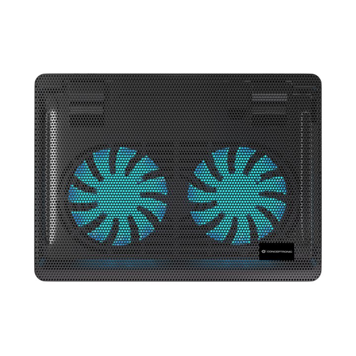 Base De Refrigeracion Para Portatiles Conceptronic 2 Ventiladores 125mm Hasta 15.6"