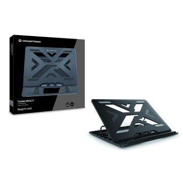 Base Refrigeracion Ergonomica De Aluminio Para Portatiles Conceptronic Color Negro 2