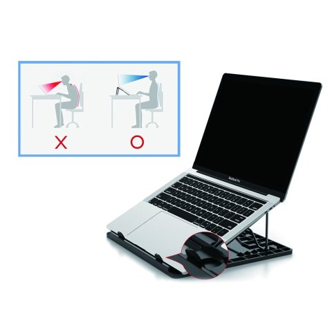 Base Refrigeracion Ergonomica De Aluminio Para Portatiles Conceptronic Color Negro