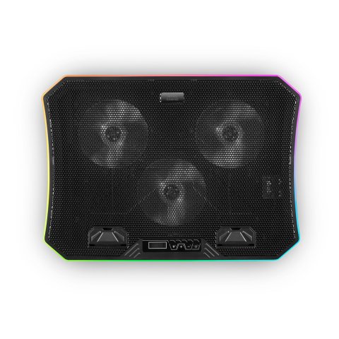 Base De Refrigeracion Para Portatiles Mars Gaming Mnbc6 Con Soporte Adicional De Movil tablet Para Portatil Hasta 19" Ilumina