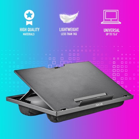 Soporte Ngs Lapnest Para Portátiles De Hasta 15,6" Con Base Acolchada