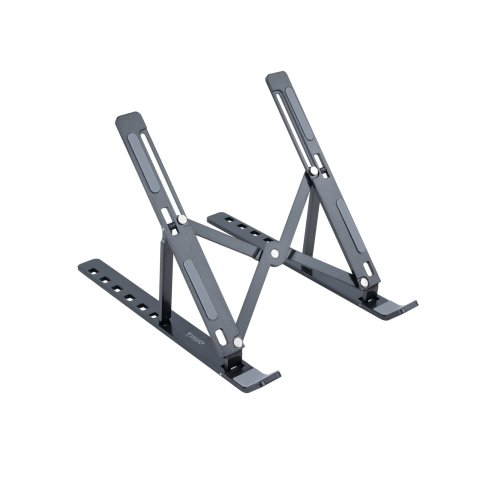 Soporte Elevador Para Portatiles Tooq Aluminio Plegable Color Gris