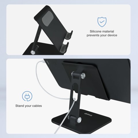 Soporte De Sobremesa Ajustable Para Tablet Tooq Ph-hermes-noche 13" Negro