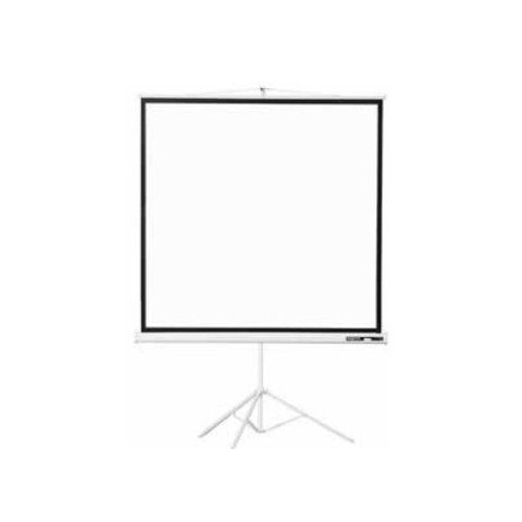 Pantalla Con Tripode Approx (111") 200x200 Para Proyectar, Tela Blanco Mate Y Trasera Negra Opaca