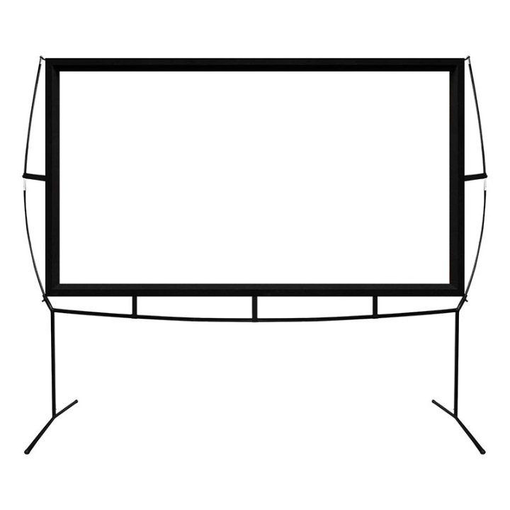 Pantalla Mural Portatil Approx 120" 273x158 Cm Marco Plegable De Hierro Proyeccion De Doble Cara Bolsa De Transporte