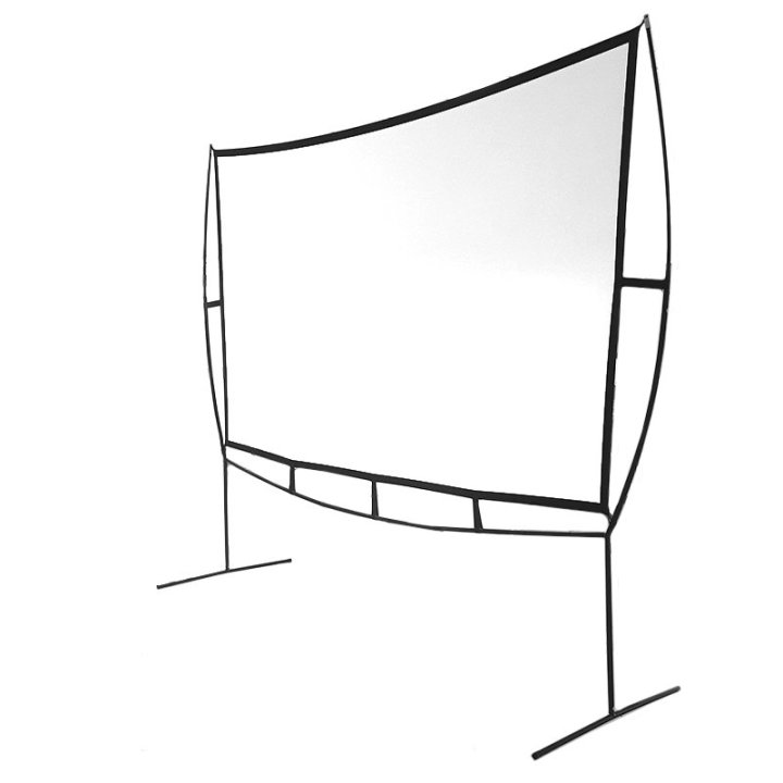Pantalla Mural Portatil Approx 120" 273x158 Cm Marco Plegable De Hierro Proyeccion De Doble Cara Bolsa De Transporte