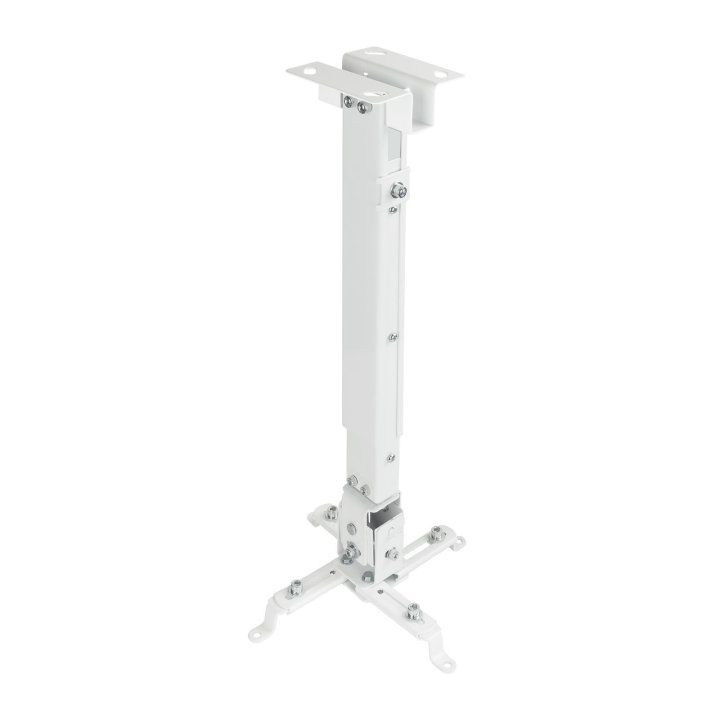 Soporte De Proyector Techo Tooq Pj2012t-b Regulación 130-650mm Inclinable Max. 20kg Blanco