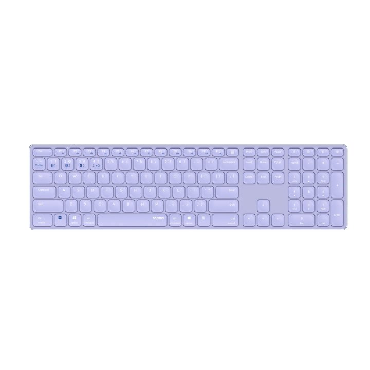 Teclado Rapoo Wireless Y Bluetooth E9800m 2.4ghz Bt 3.0 5.0 Diseño Ultrafino Bateria Lilabase Aluminio Multi Mode