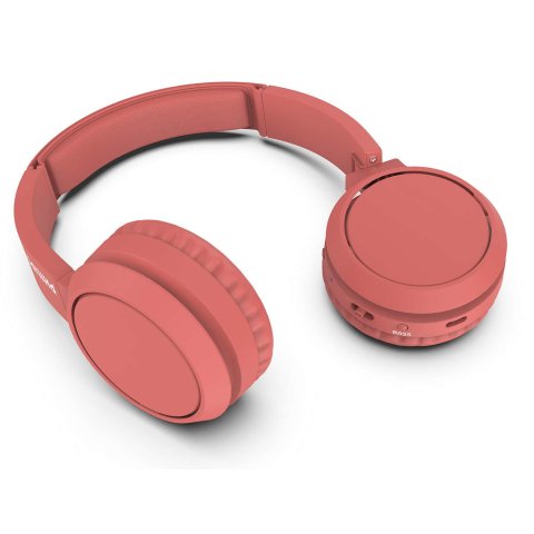 Headset Bluetooth Philips Tah4205rd 00 Bt 5.0 Microfono Integrado Color Rojo Plegables