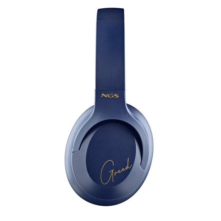 Headset Bluetooth Ngs Artica Greed Azul Con Microfono Bateria 300 Mah 40h Carga Usb-c
