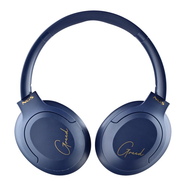 Headset Bluetooth Ngs Artica Greed Azul Con Microfono Bateria 300 Mah 40h Carga Usb-c
