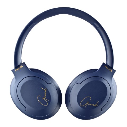 Headset Bluetooth Ngs Artica Greed Azul Con Microfono Bateria 300 Mah 40h Carga Usb-c