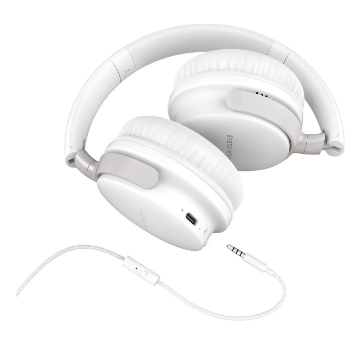 Headset Bluetooth Energy System Style 3 Plegables Bt 5.1 Deep Bass Bateria 25h Microfono Color Blanco