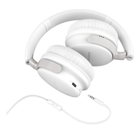 Headset Bluetooth Energy System Style 3 Plegables Bt 5.1 Deep Bass Bateria 25h Microfono Color Blanco