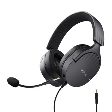 Headset Trust Gaming Gxt 489 Negro Fayzo 24898 Microfono Desmontable Plegable Cable Trenzado 1,2m Jack 3.5mm Control Remoto