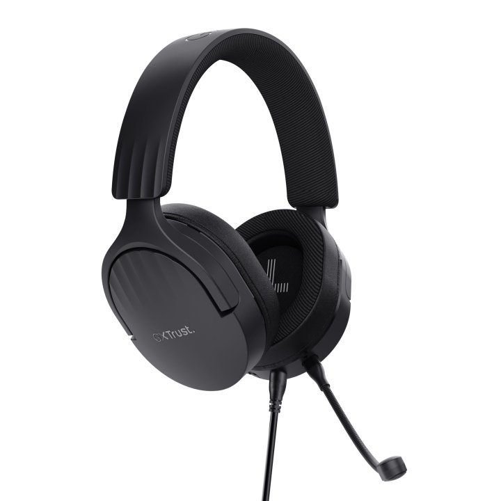Headset Trust Gaming Gxt 489 Negro Fayzo 24898 Microfono Desmontable Plegable Cable Trenzado 1,2m Jack 3.5mm Control Remoto
