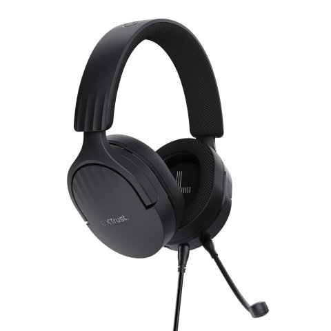 Headset Trust Gaming Gxt 489 Negro Fayzo 24898 Microfono Desmontable Plegable Cable Trenzado 1,2m Jack 3.5mm Control Remoto