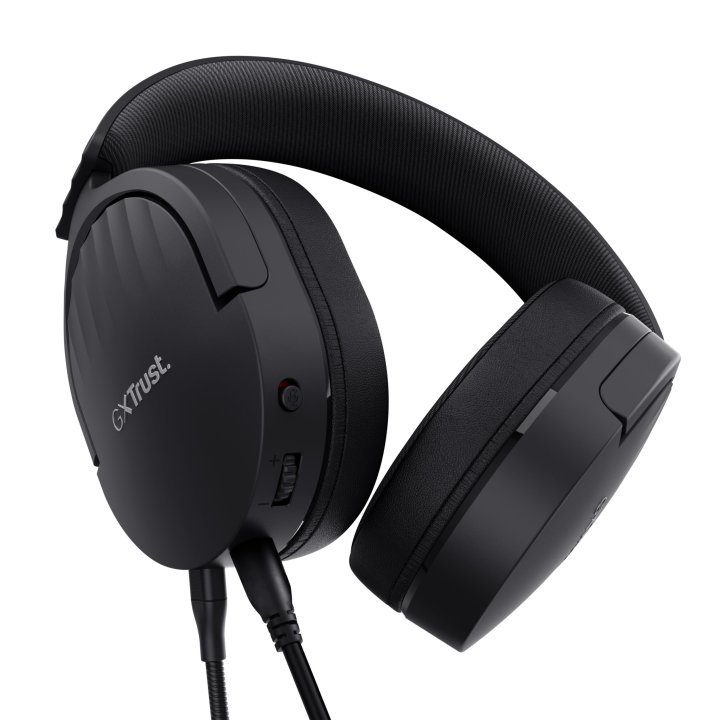 Headset Trust Gaming Gxt 489 Negro Fayzo 24898 Microfono Desmontable Plegable Cable Trenzado 1,2m Jack 3.5mm Control Remoto