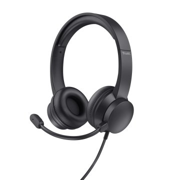 Headset Trust Hs-150 25333 Jack 3.5mm Microfono Plegable Diadema Ajustable