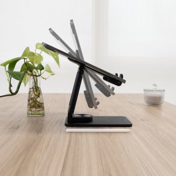 Soporte De Sobremesa Para Tablet Tooq Ph-hermes-ha Hasta 12.9 Rotacion 360 Ajustable Plegablecolor Negro 2