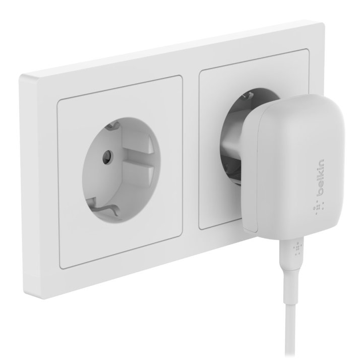 Cargador De Pared Belkin Wca006vfwh Boost Charge Usb-c 20w Blanco + Cable Usb-c Lightning 1m 